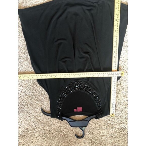 212 Collection Women’s Black Rhinestone Crew Neck Tank Top Size L - Picture 3 of 5
